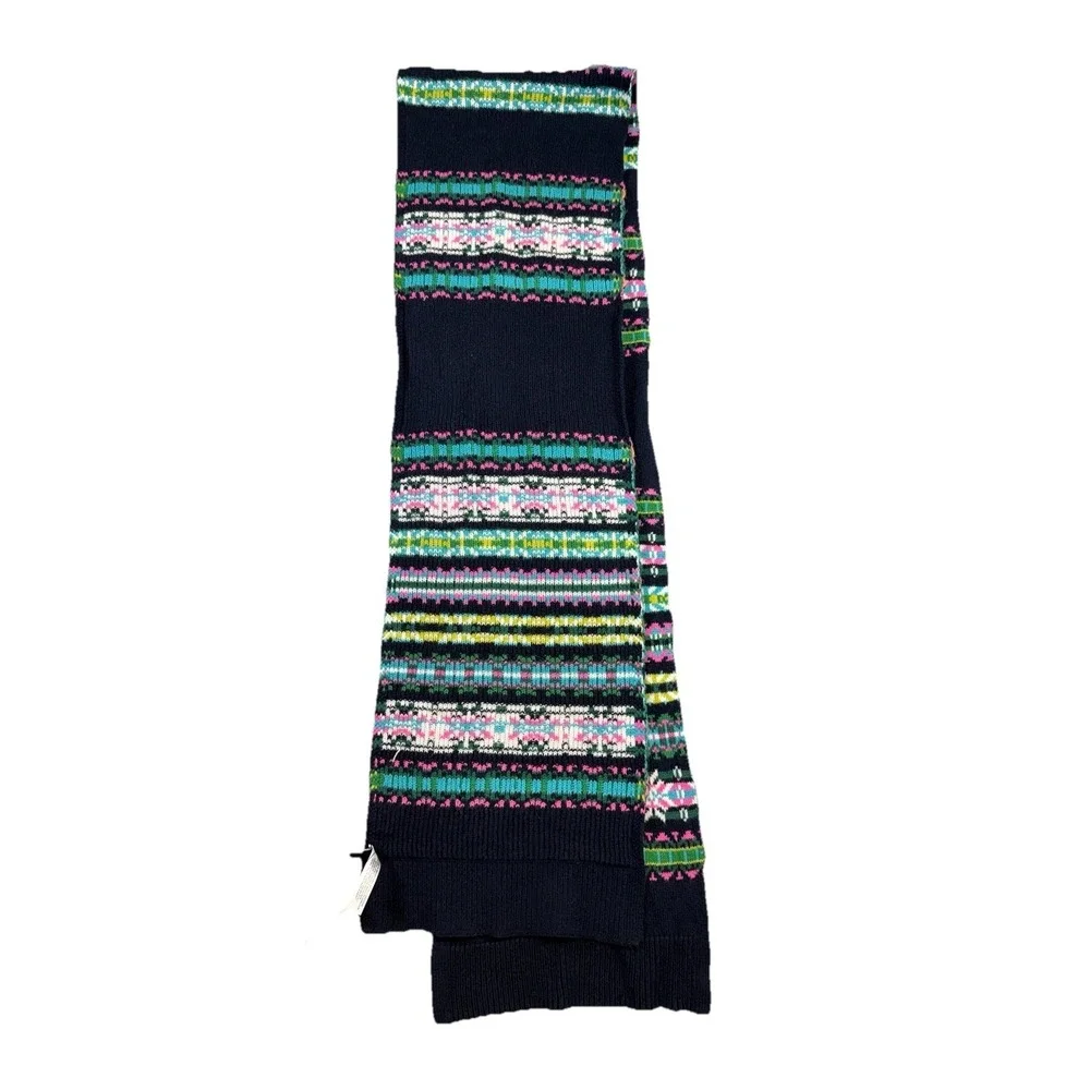 NWT Talbots Merry Fair Isle Scarfp Winter Classic Warm Old Money Preppy Wool Bld